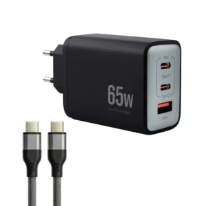 شارژر دیواری 65 وات وونک مدل PD-65W به همراه کابل دو متری USB-C